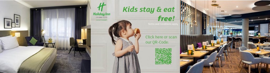 banner with 3 Fotos - Kids stay and eat free in Holiday Inn